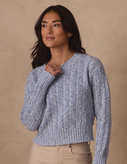 Elise Crewneck Sweater in Sky