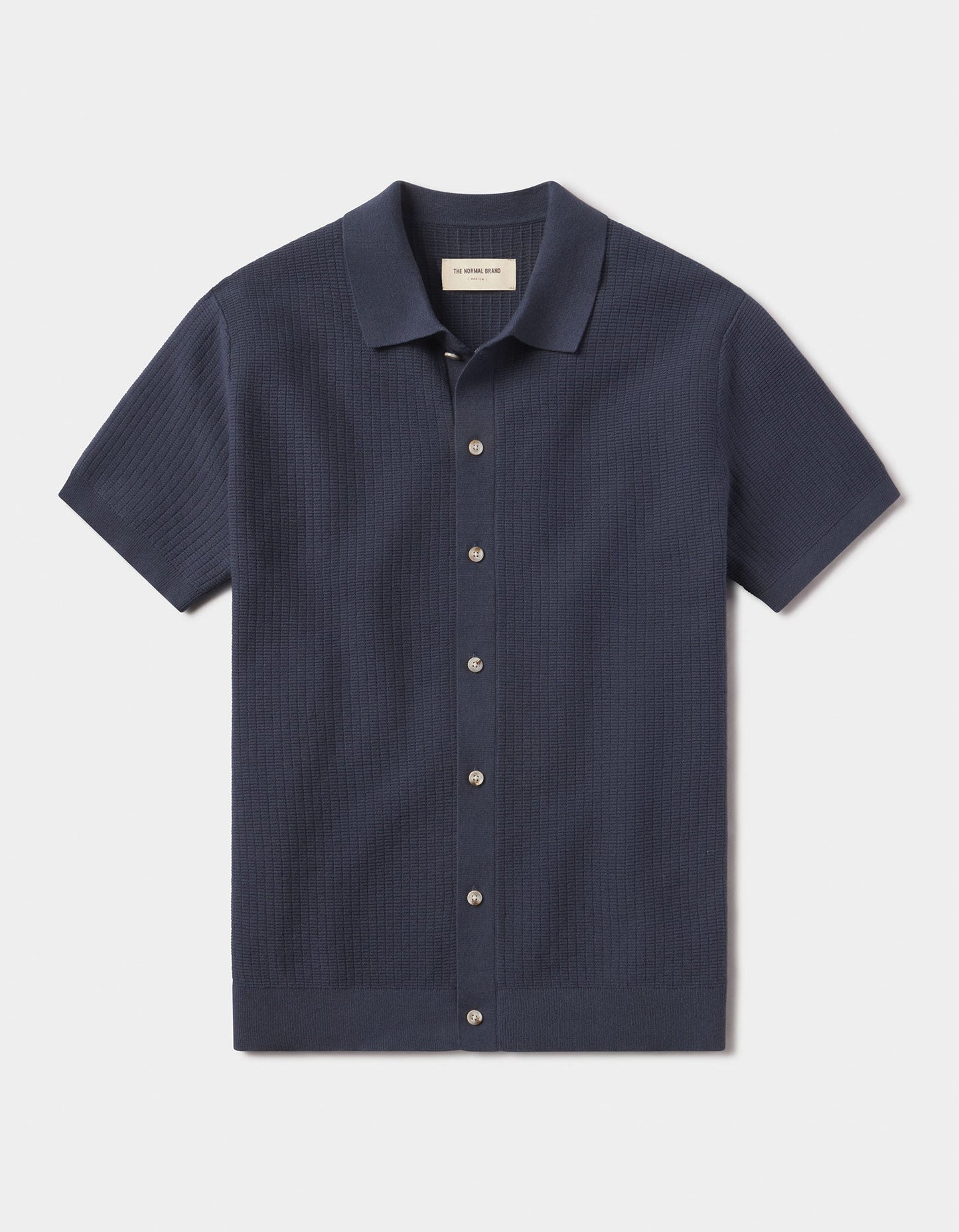 Breezeknit Button Up in Vintage Blue