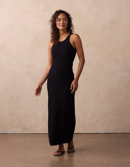 Claire Knit Maxi Dress in Black