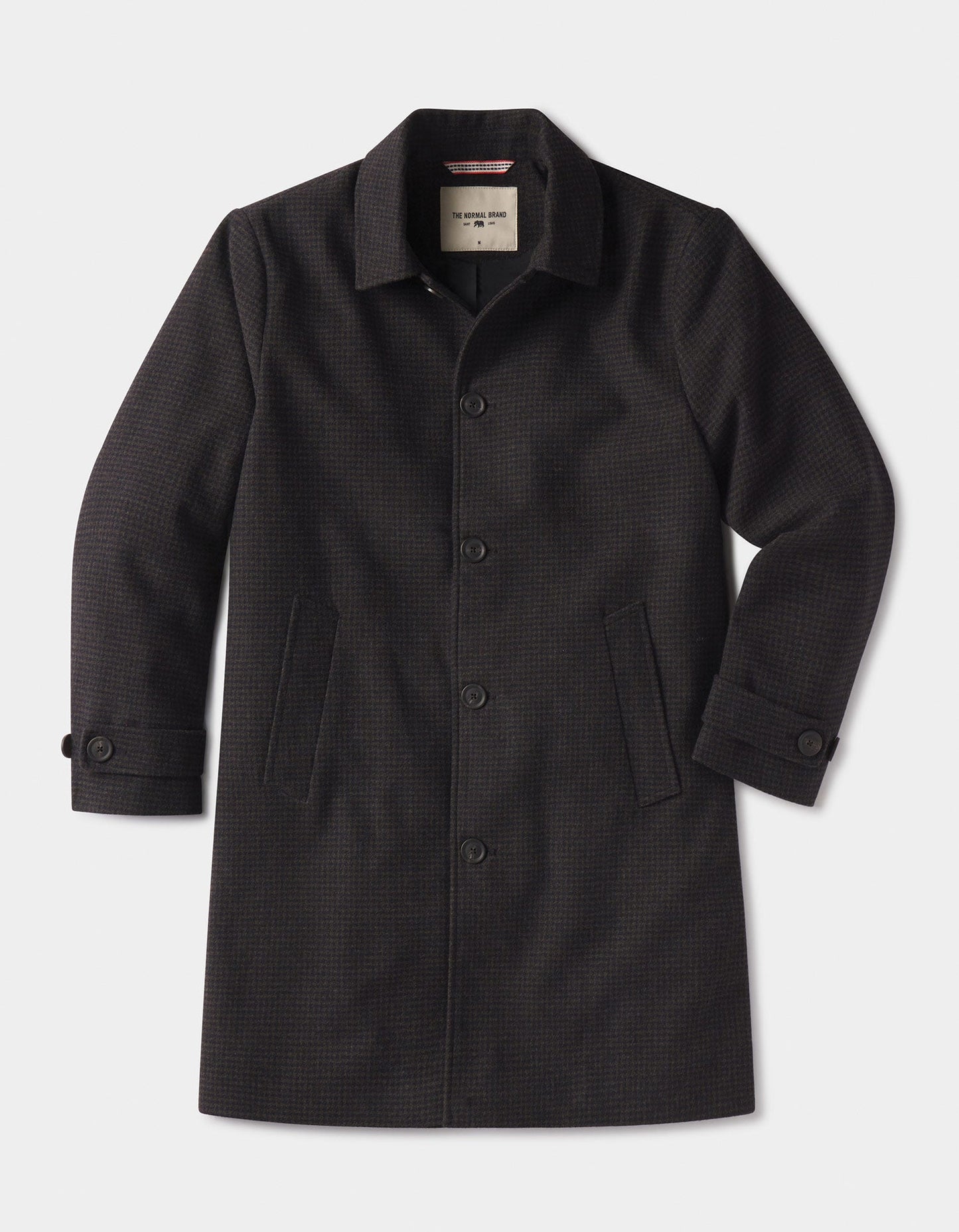 Henry Topcoat in Brown Houndstooth