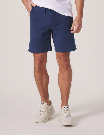 Comfort Terry Utility Short in Dark Blue