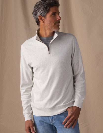 Puremeso Weekend Quarter Zip in Stone
