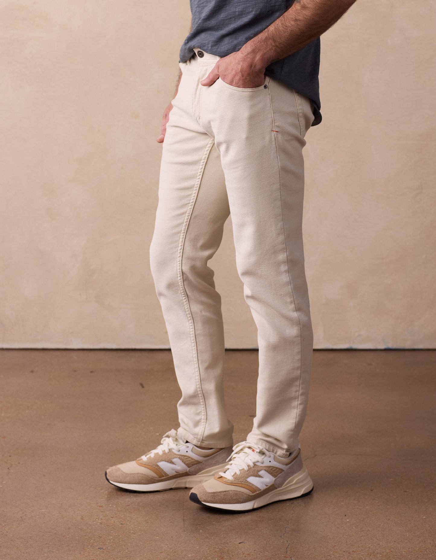Comfort Terry Pant in Stone