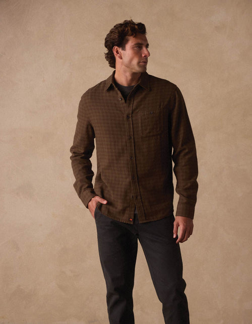 Hudson Double Brushed Flannel in Toasted Chestnut Plaid