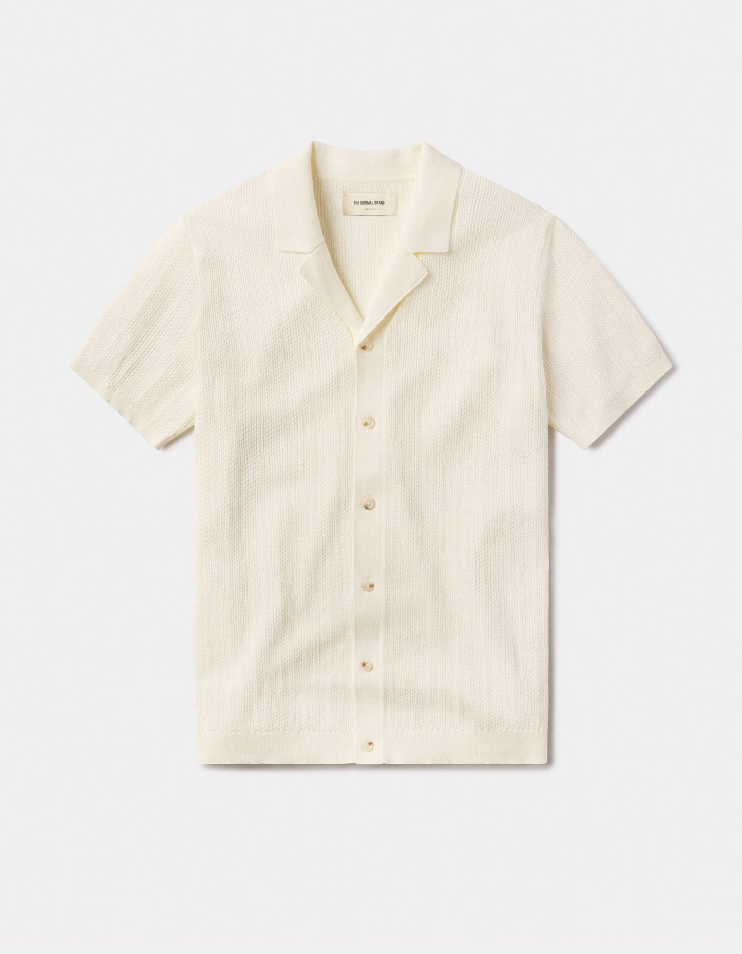 Robles Textured Knit Camp Button Up