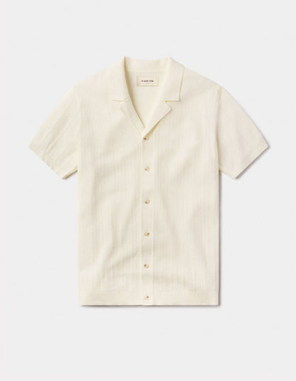 Robles Textured Knit Camp Button Up