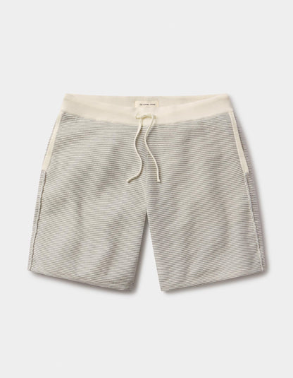 Robles Birdseye Knit Short in Cream/Grey