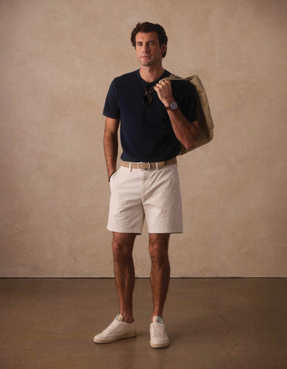 Stretch Chino Short in Stone