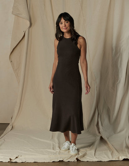 Vintage Thermal Midi Dress