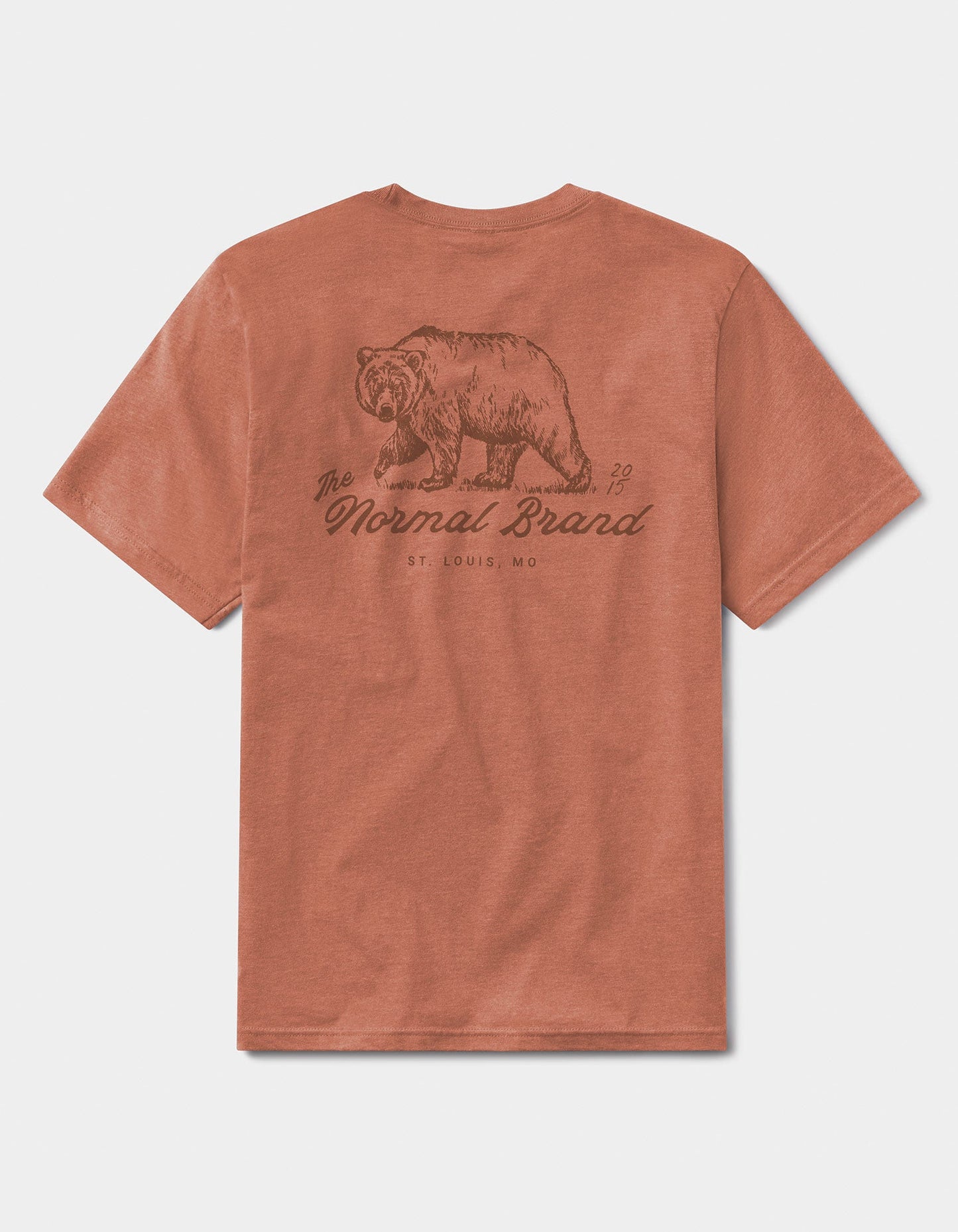 Illustrated Bear Tee in Redwood
