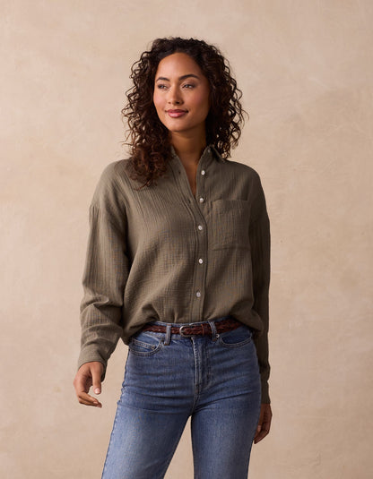 Kalo Overshirt in Deep Sage
