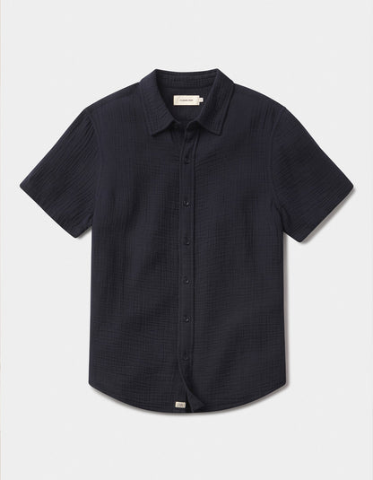 Kalo Short Sleeve Button Up in Navy
