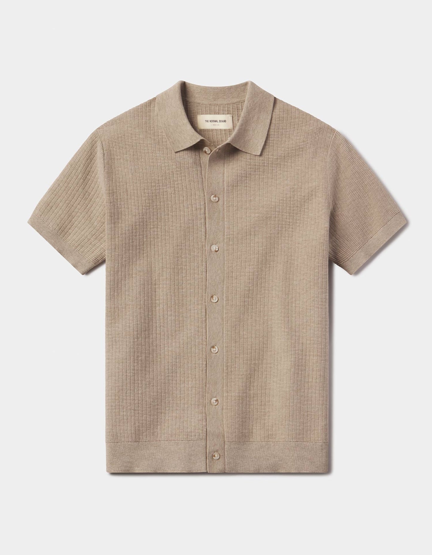 Breezeknit Button Up in Flax