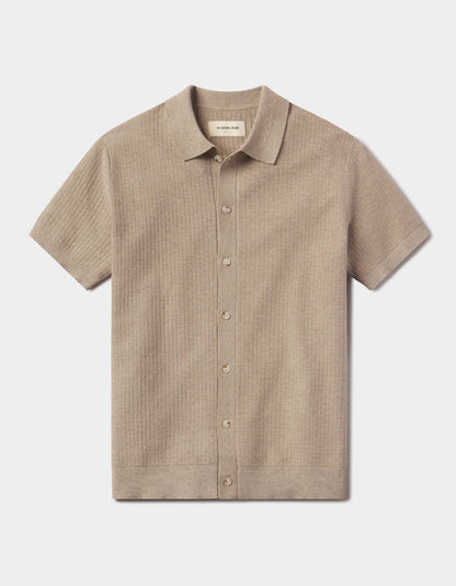 Breezeknit Button Up in Flax