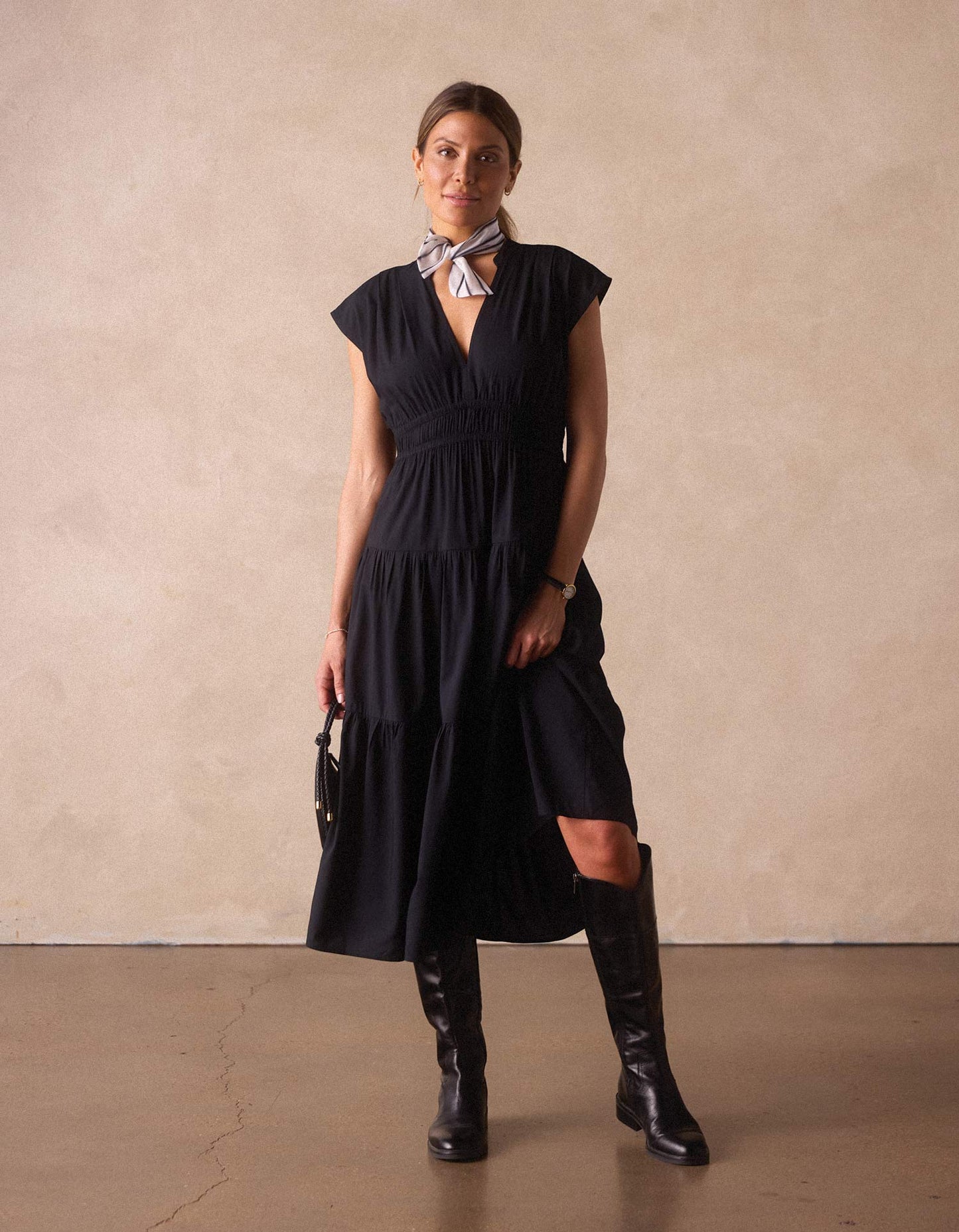 Grace Midi Dress in Black