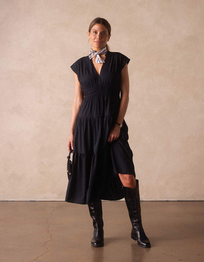 Grace Midi Dress in Black