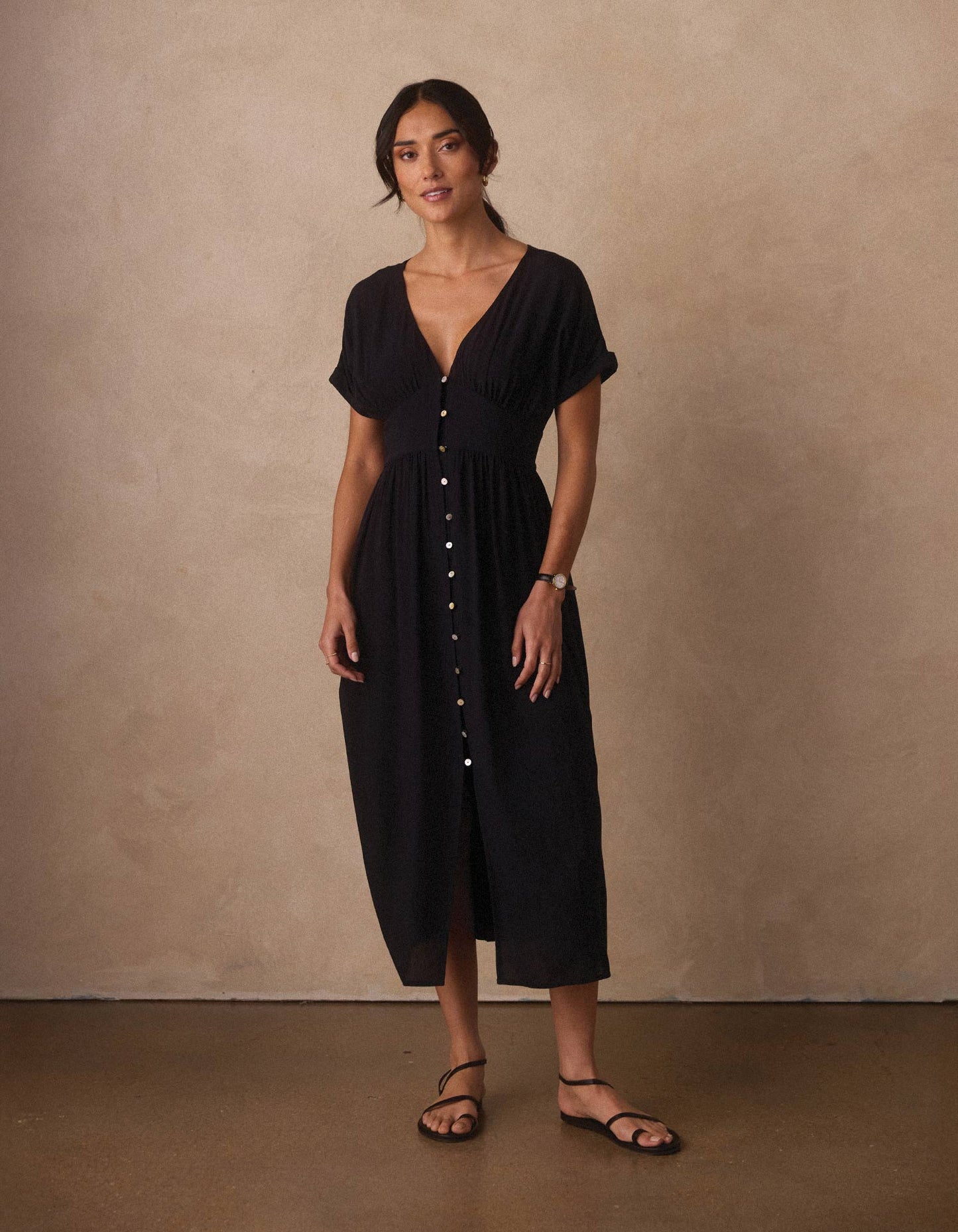 Aria Crepe Midi Dress