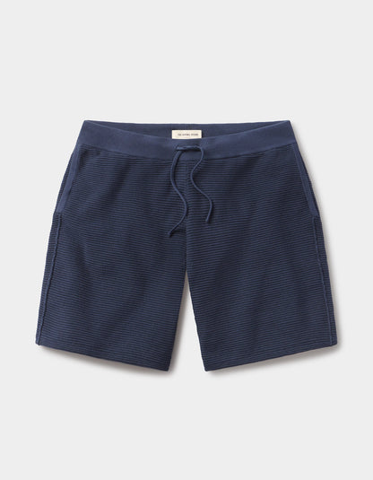 Robles Birdseye Knit Short in Denim/Dark Navy