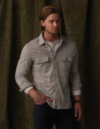 Textured Knit Shirt in Graphite