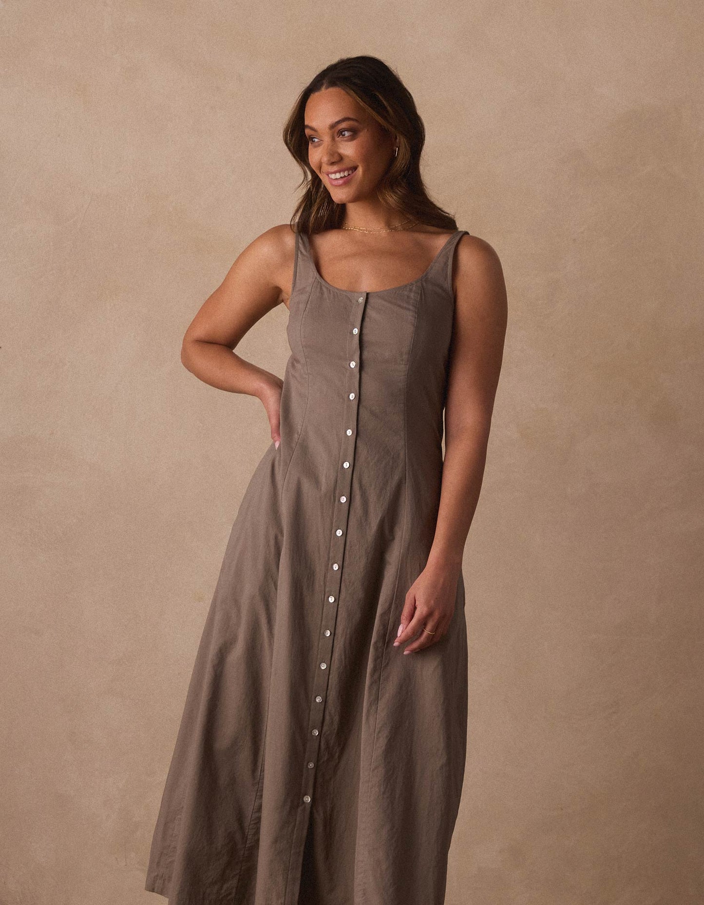 Eleanor Dress in Moss