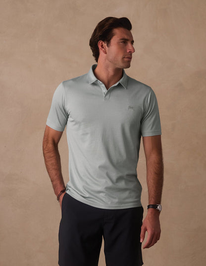 Performance Pique Polo in Sea Glass