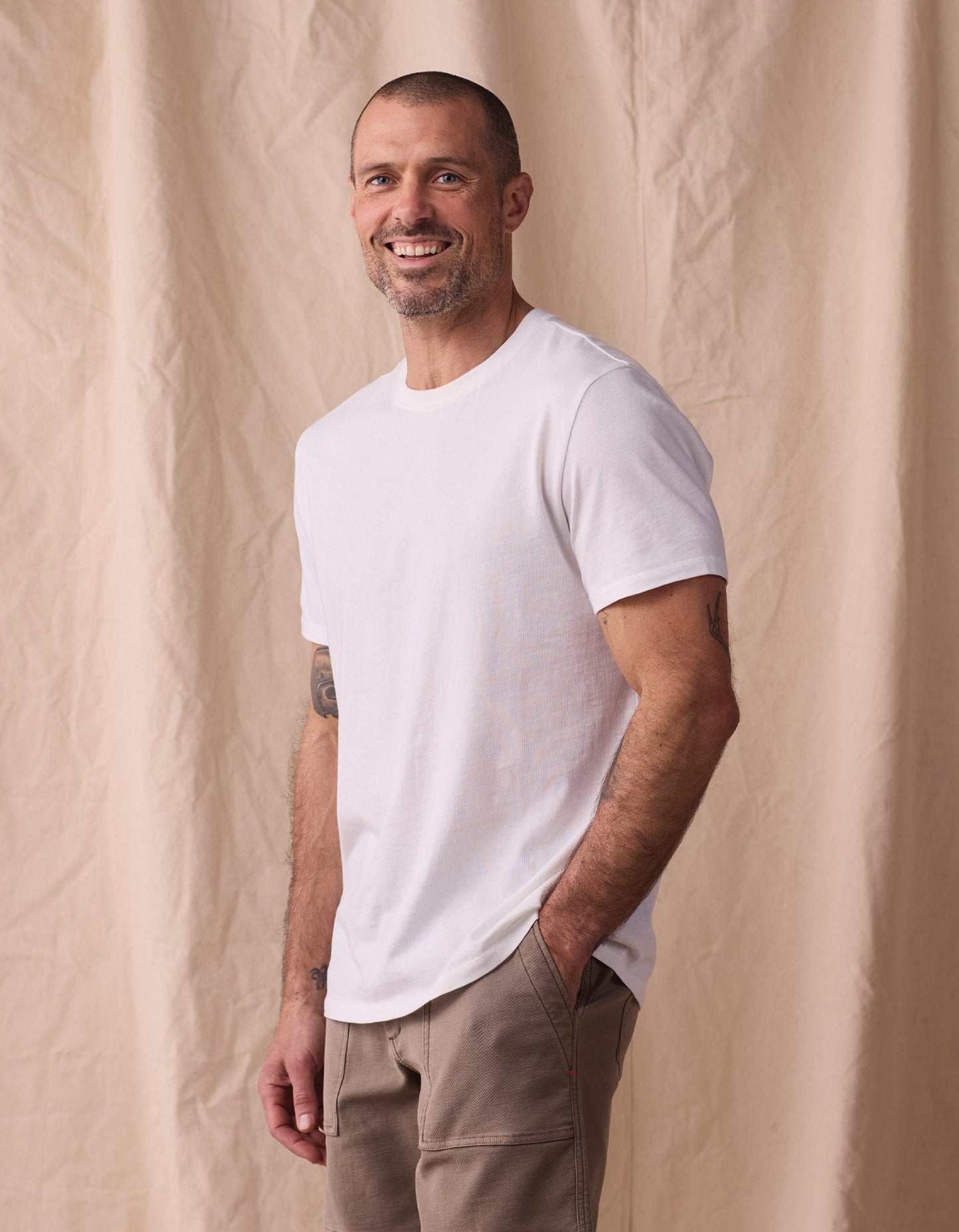 Normal Jersey Classic Tee in White
