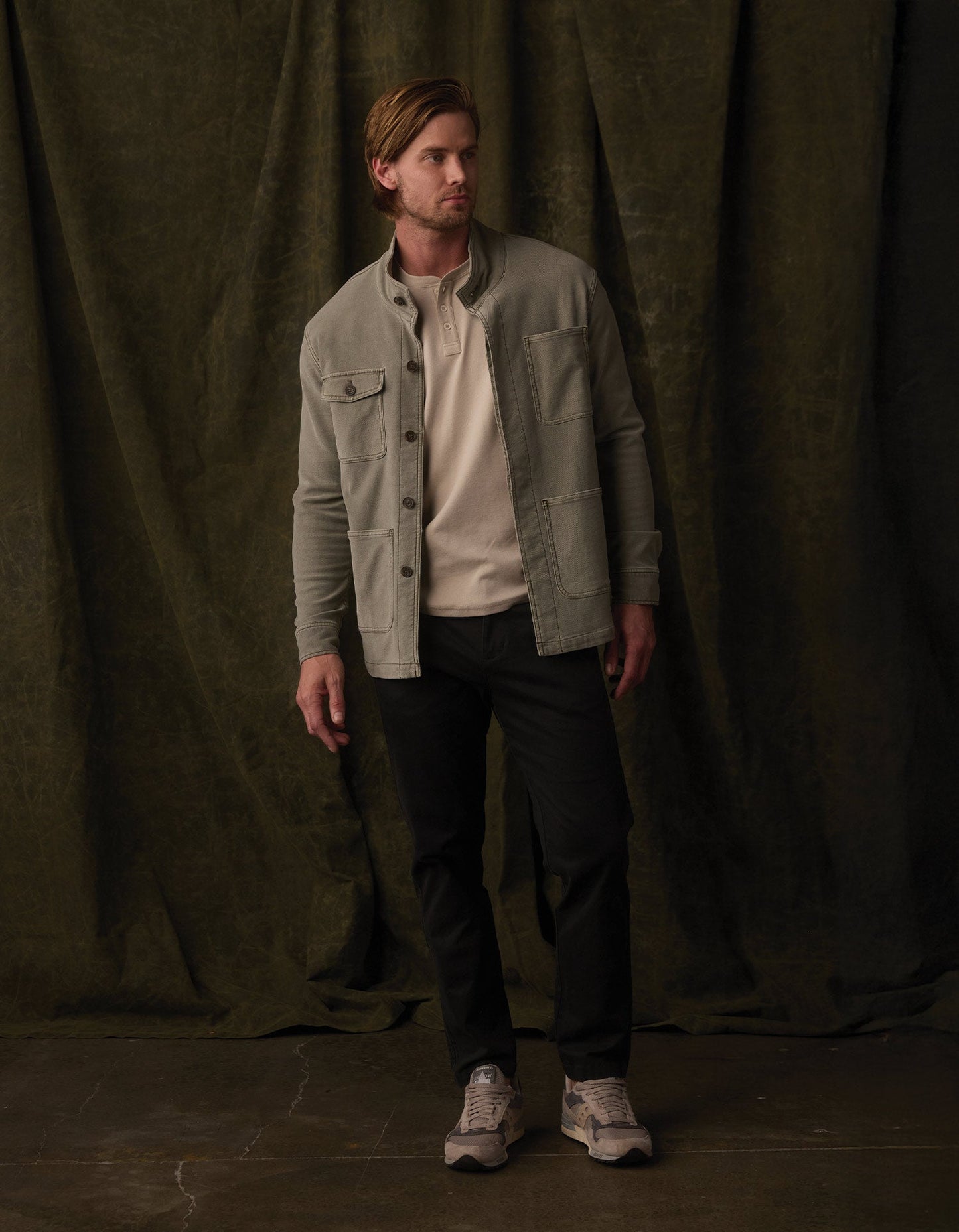 Comfort Terry Chore Coat in Moss