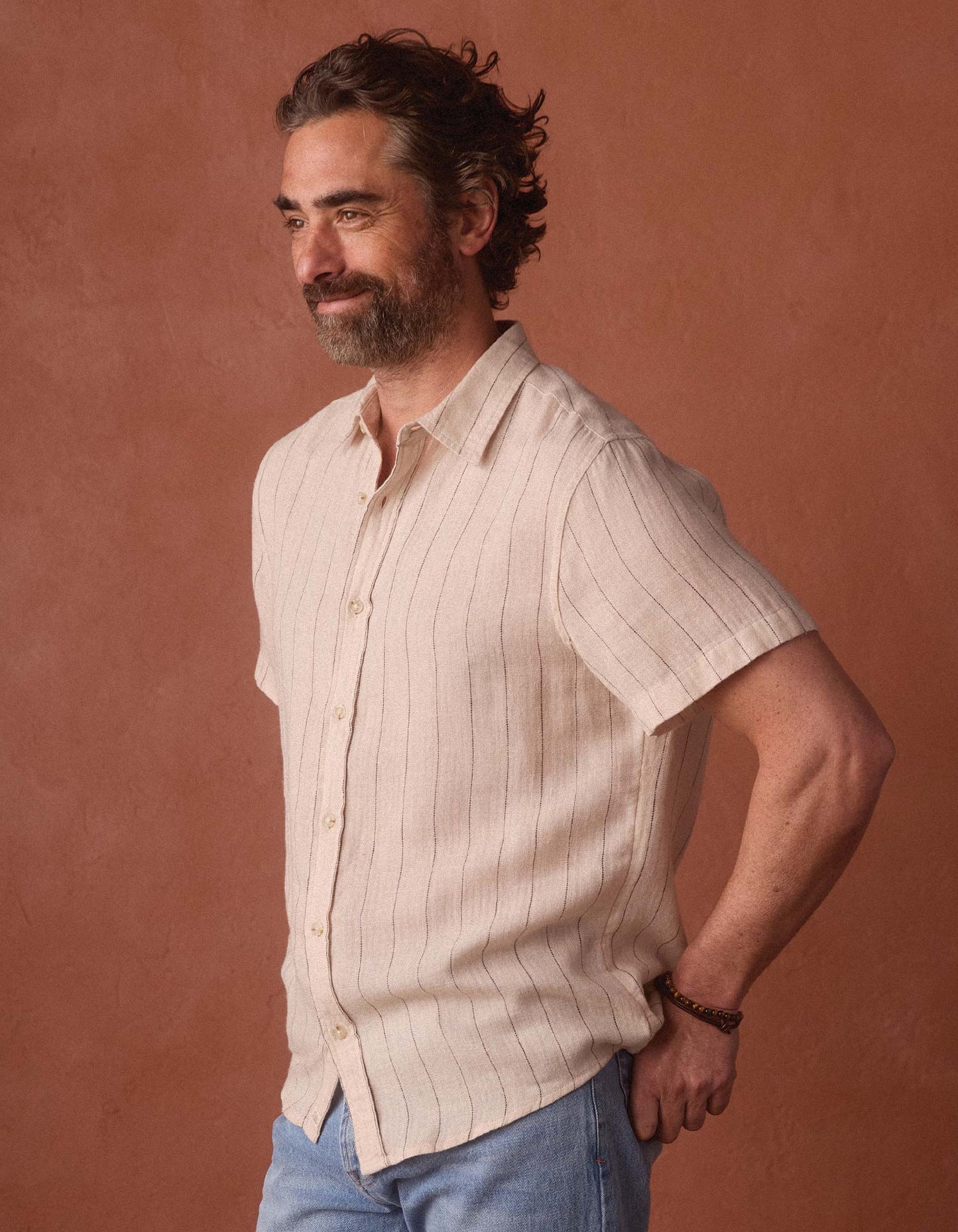 Freshwater Everyday Shirt in Barolo Stripe