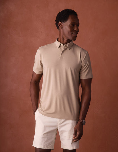 LuxeJersey Polo in Fawn