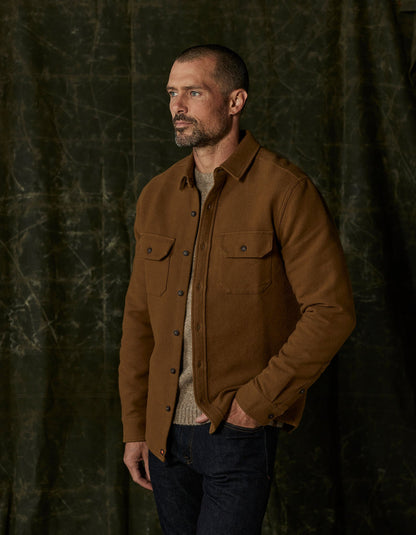 Heavyweight Chamois Overshirt in Gold