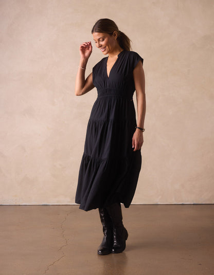 Grace Midi Dress in Black