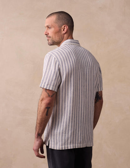 Freshwater Camp Shirt in Vintage Blue Stripe
