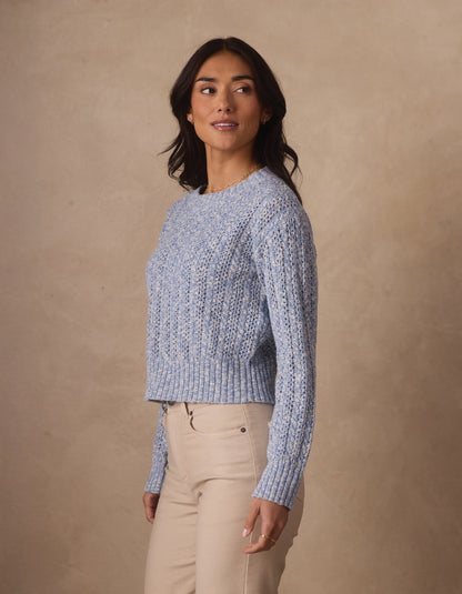 Elise Crewneck Sweater in Sky