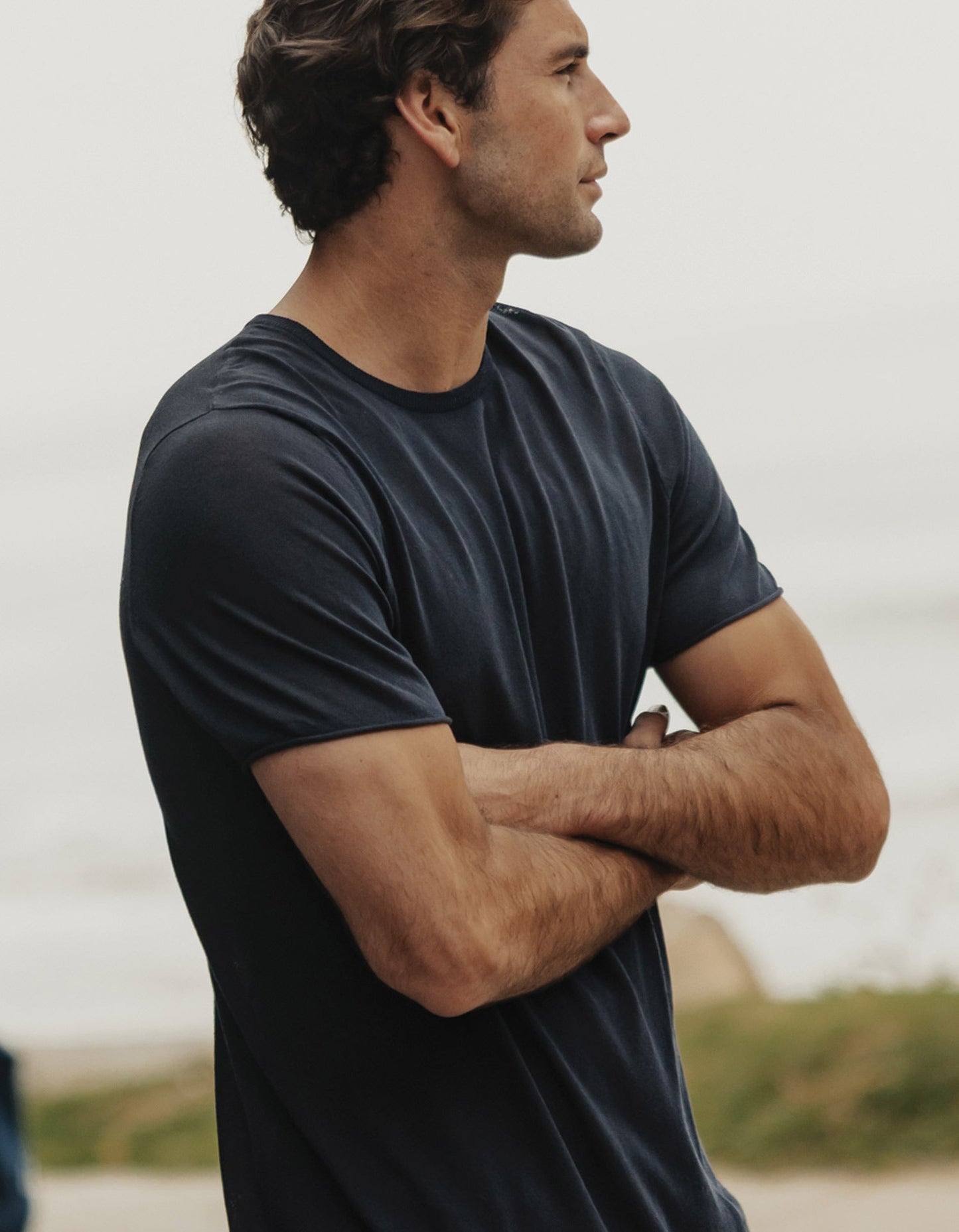 Summer Linen-Blend Knit Tee