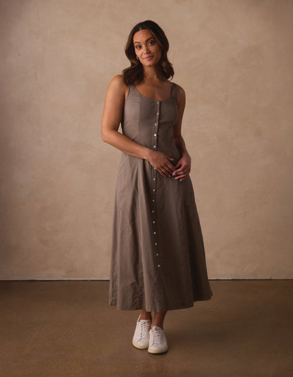 Eleanor Dress in Moss