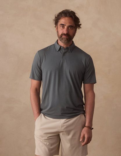 LuxeJersey Polo in Mediterranean Green