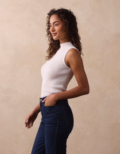 Carolyn Knit Tank in Ivory