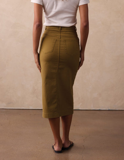 Scout Canvas Shipyard Skirt in Tobacco