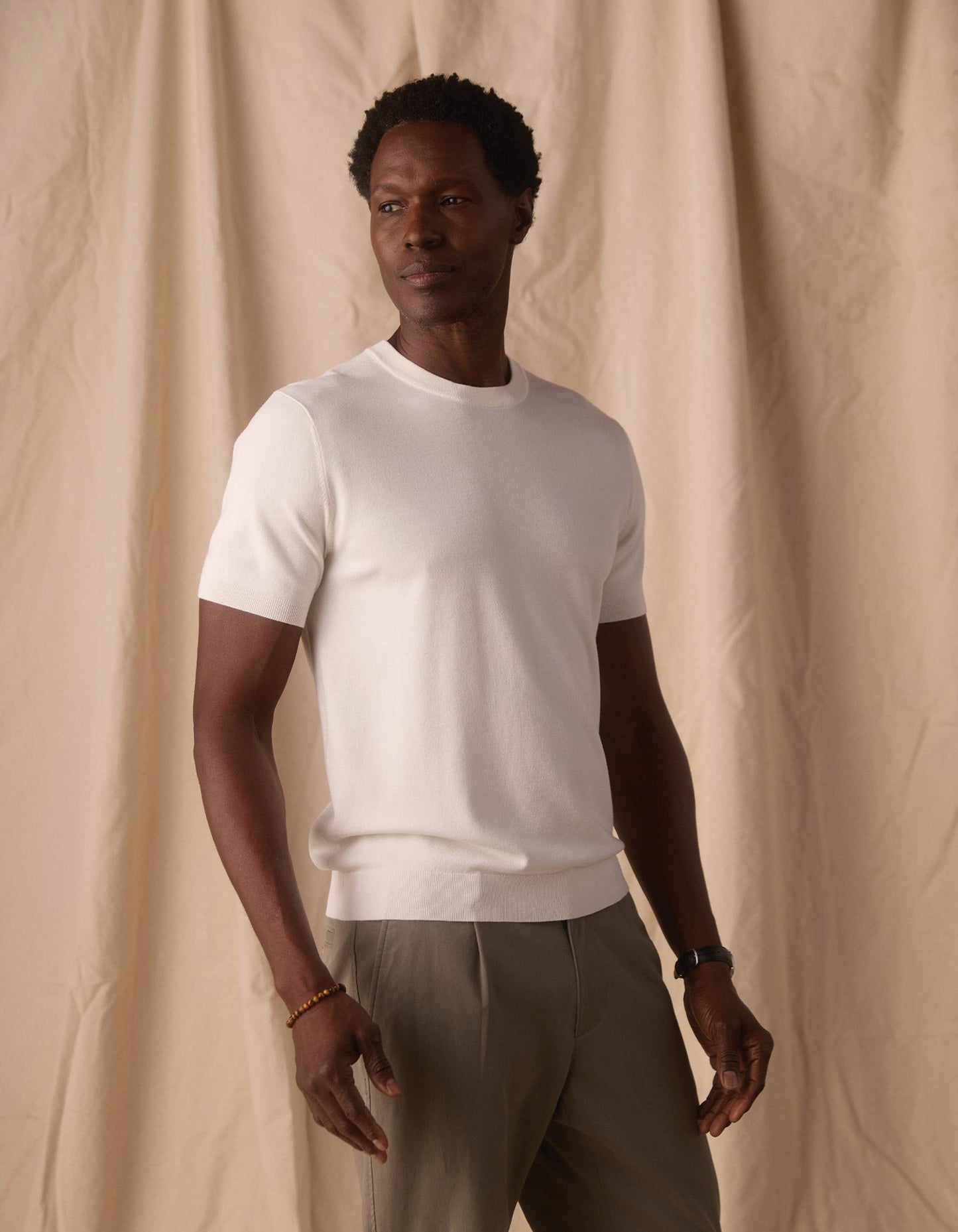 Taylor Sweater Tee in White