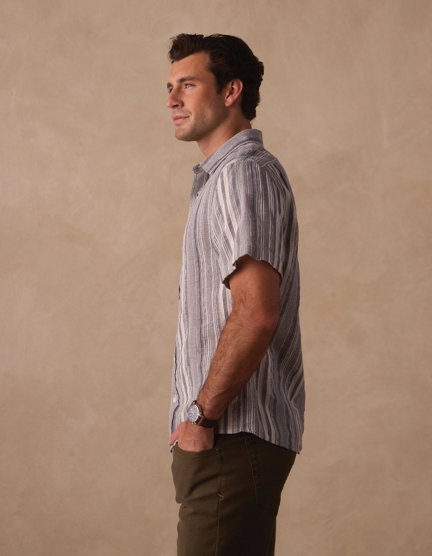 Freshwater Everyday Shirt in Positano Stripe