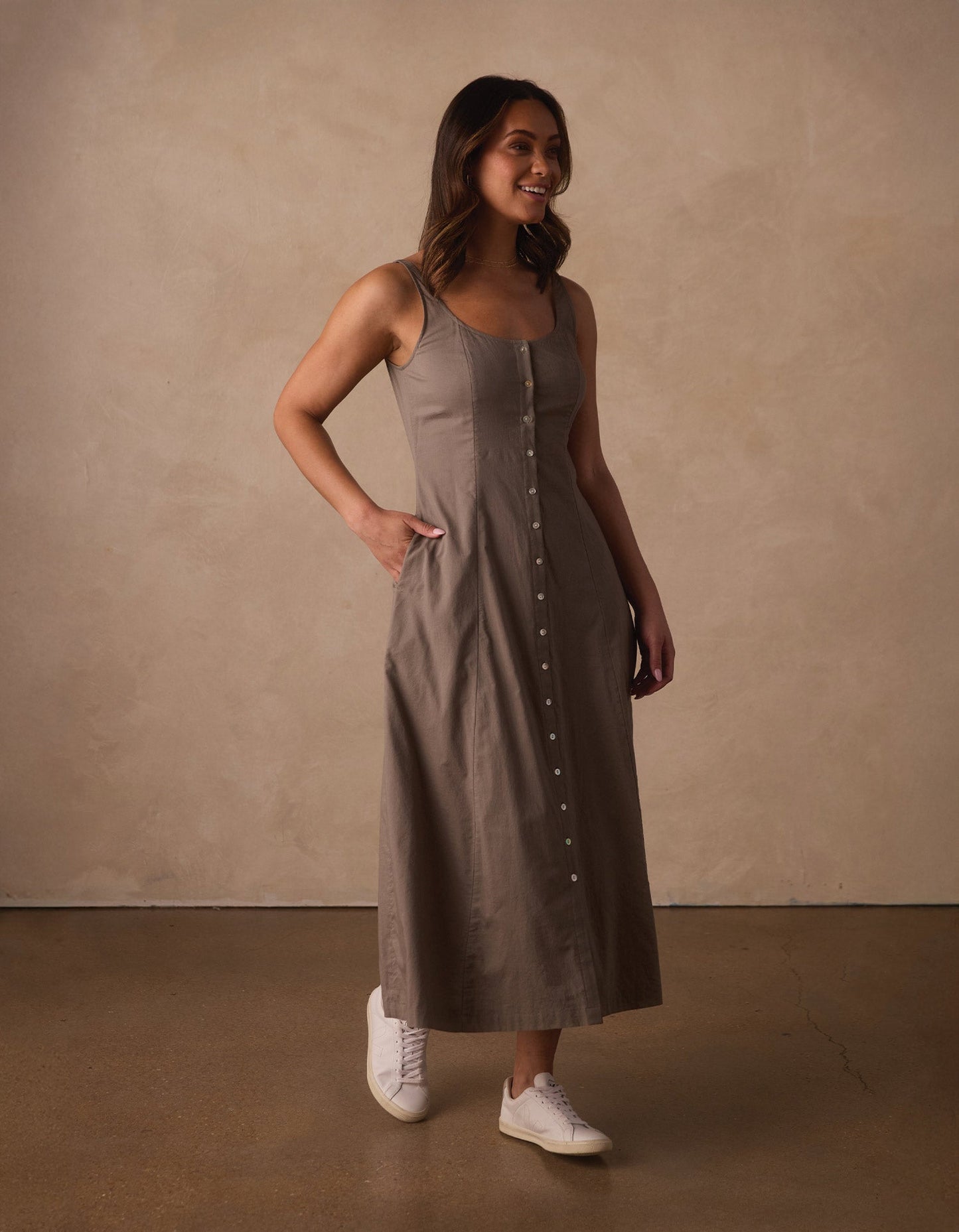 Eleanor Dress in Moss