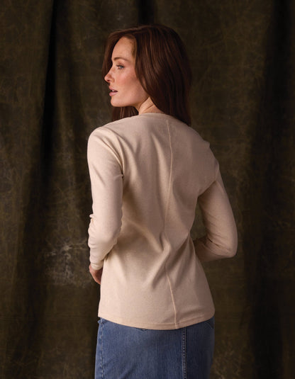 Women's Puremeso Henley in Fossil