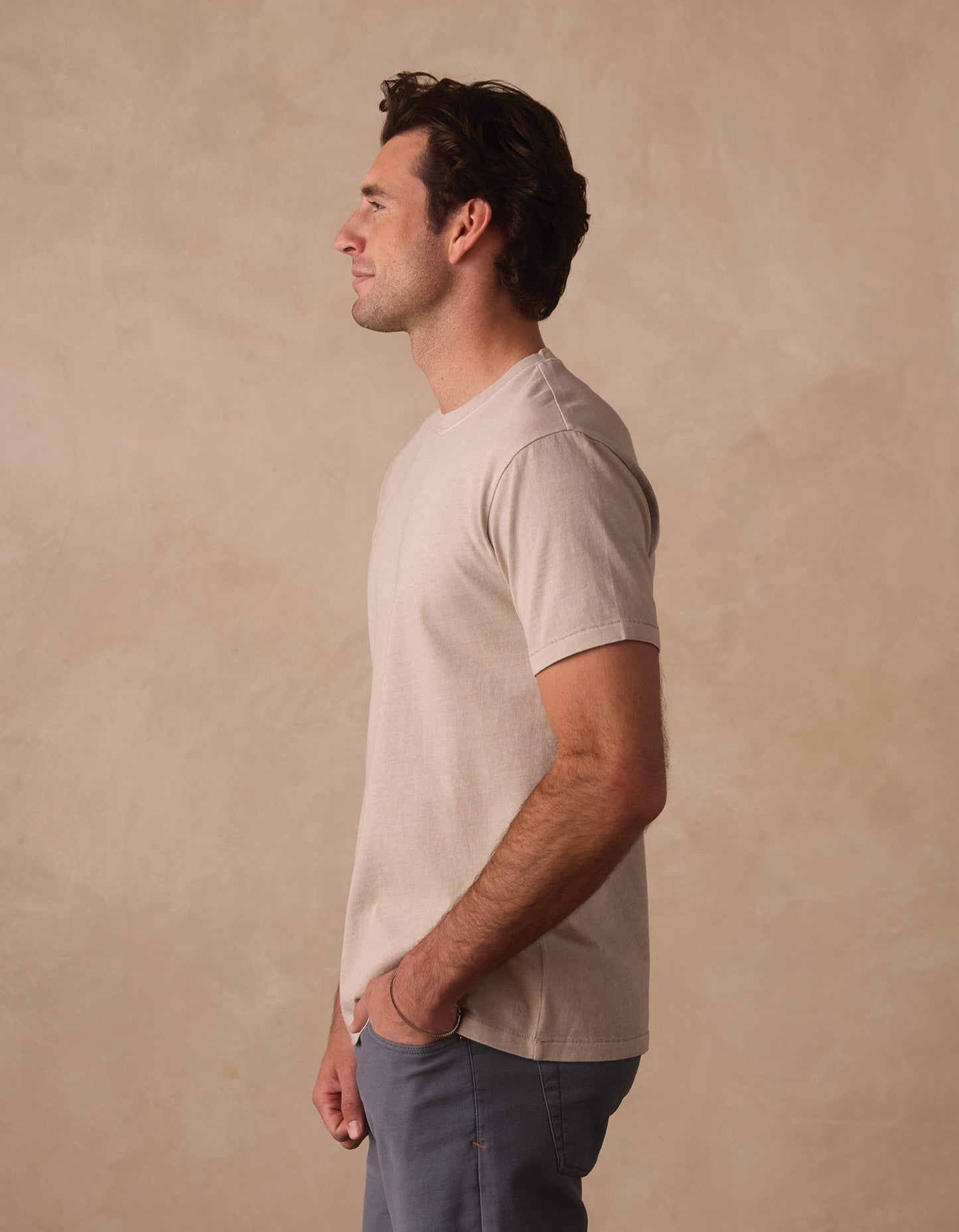 Normal Jersey Classic Tee in Pumice