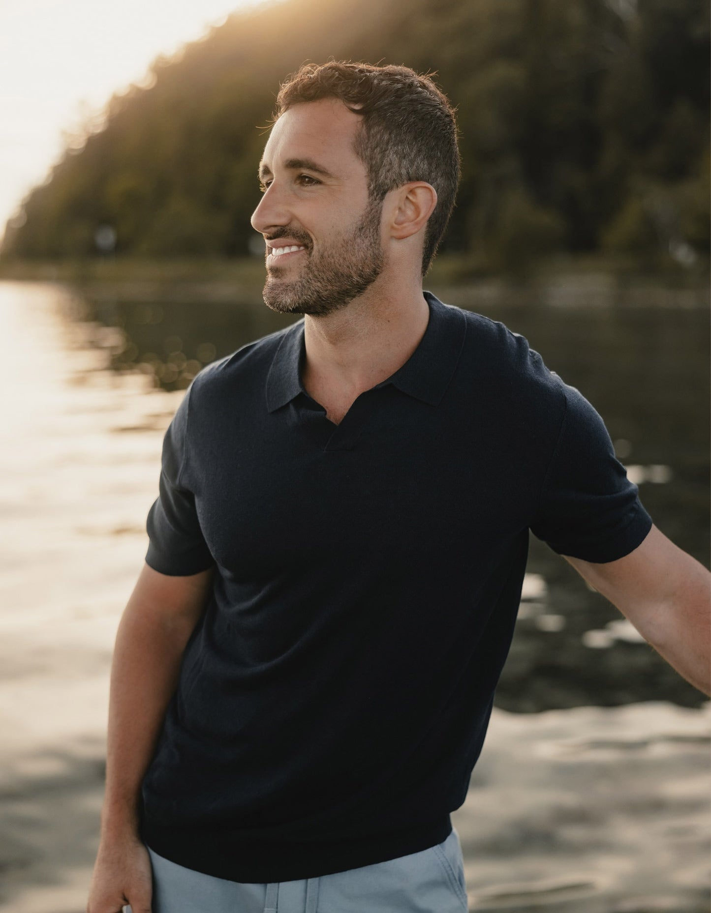 Summer Linen-Blend Polo