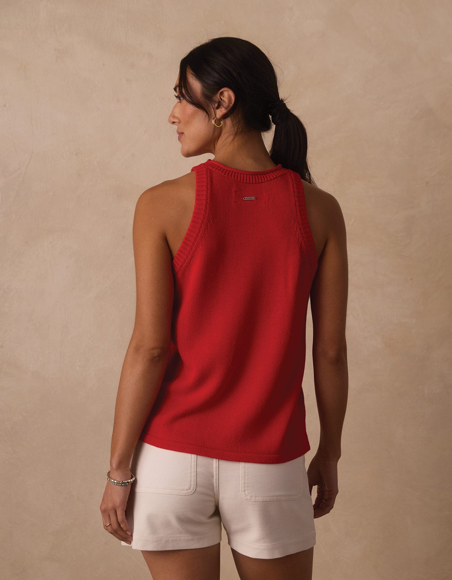 Wanderlust Hi-Neck Tank in Poppy Red