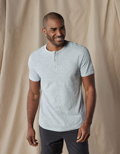 Vintage Slub Henley in Mist