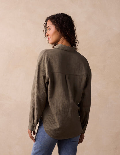 Kalo Overshirt in Deep Sage