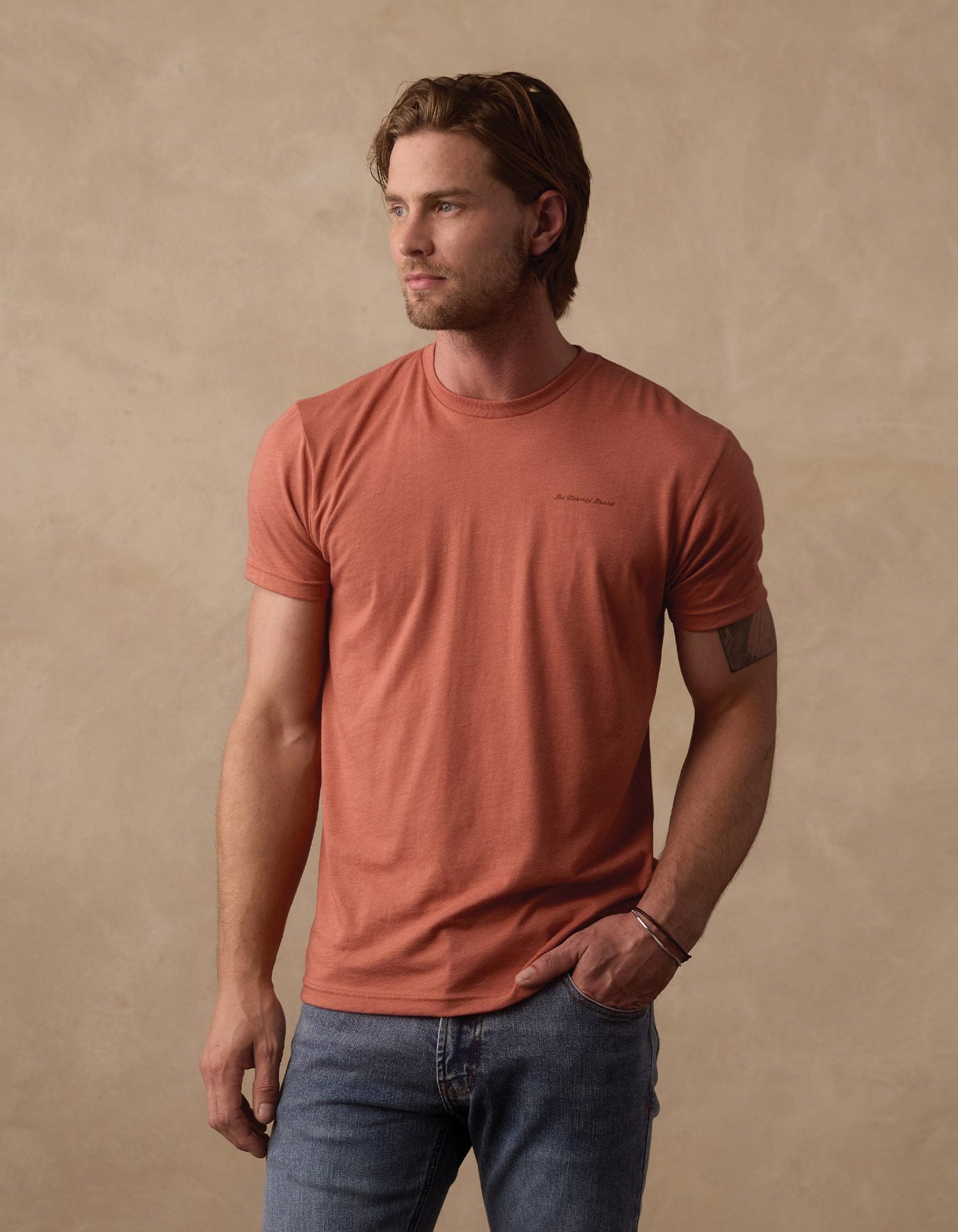 Illustrated Bear Tee in Redwood
