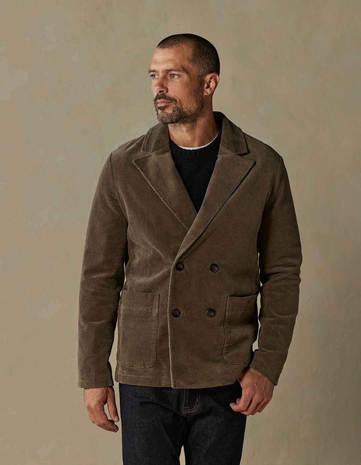 Hawthorne Cord Blazer in Taupe