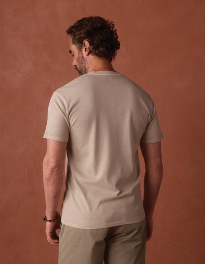 Normal Jersey Henley in Pumice